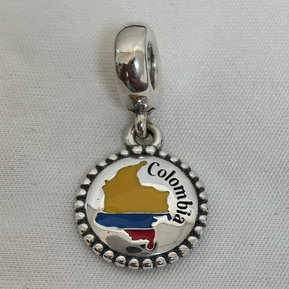 Pandora Colombia Exclusive Charm Pendant, S925 Silver Jewelry